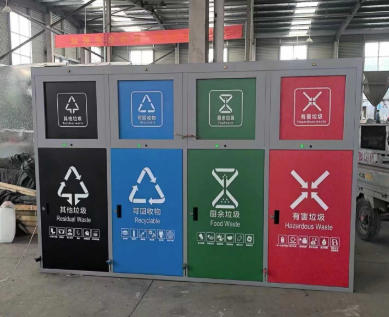 鋼制四分類垃圾桶：鍍鋅工藝賦能環保基礎建設，實用主義引領分類新潮流